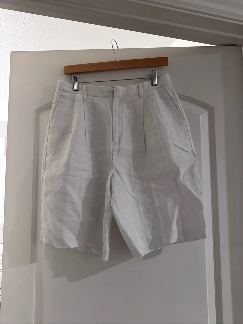 Madewell White Pleated Front Women's Shorts